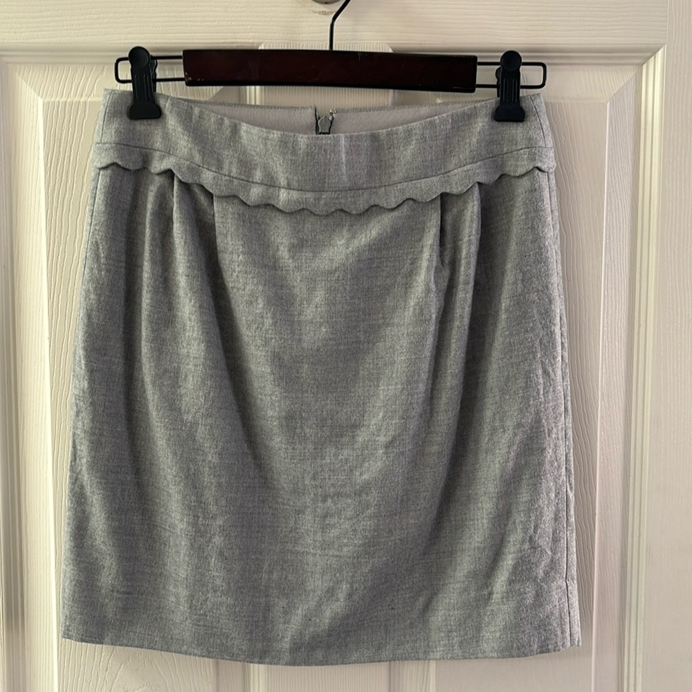 J Crew gray wool skirt